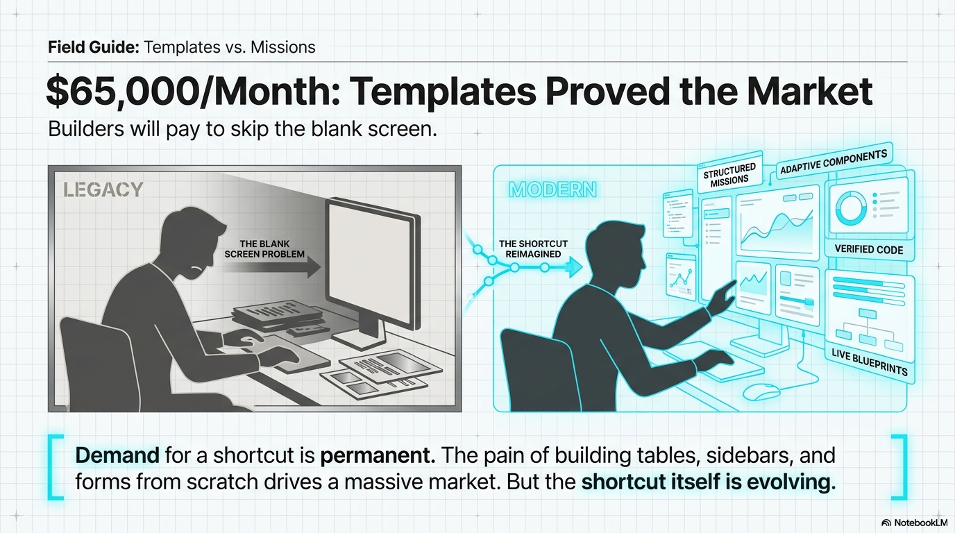 Template marketplaces proved the market demand for dashboard shortcuts